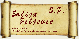 Sofija Piljević vizit kartica
